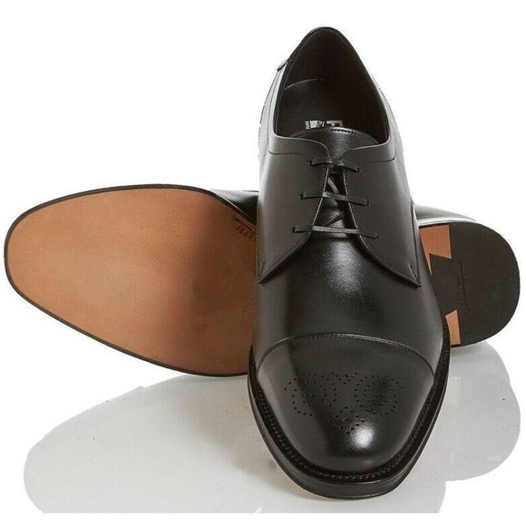 NEW Salvatore Ferragamo Primo Leather Oxfords